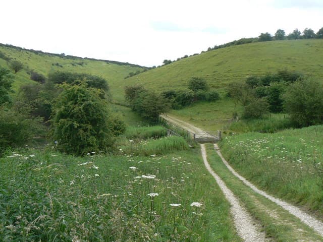 Millington Dale, a classic dry valley in the Yorkshire Wolds.