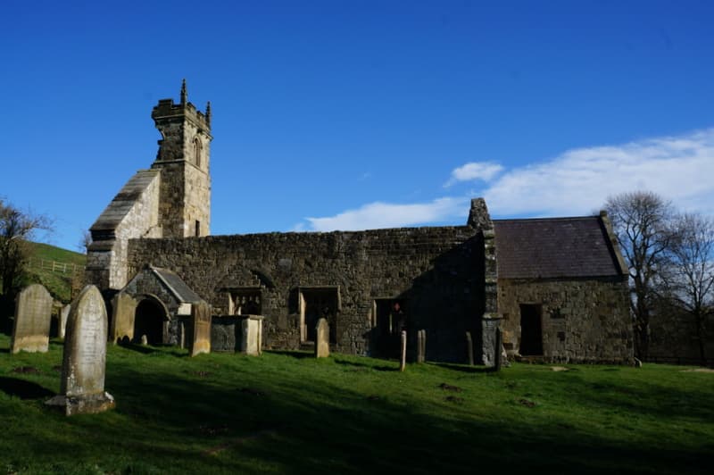 Ruined St Martin's Church at Wharram Percy.